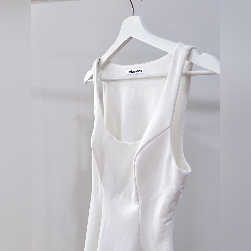 Reformation Mikol Princess Seam Scoop-Neck Pleated A-Line Midi Dress Size S - Picture 11 of 16